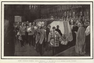 Beerdigung von Königin Victoria, königliche Trauergäste beim Gottesdienst in der St. George