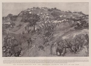Der Spanisch-Amerikanische Krieg, die Amerikaner stürmen den Hügel von San Juan