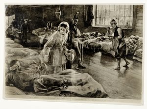 Die Heldin von vor fünfzig Jahren: Miss Florence Nightingale im Krankenhaus von Scutari, veröffentlicht in The Graphic, 19. November 1904