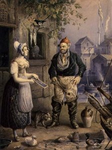 Ein Fischer und ein Mädchen, ca. 1830