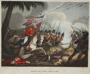 Schlacht von Assye 23. September 1803, Aquatinta von J.C. Stadler, veröffentlicht von Tegg, April 1818 von William Heath