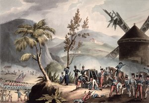 Schlacht von Roleia, 17. August 1808, graviert von Thomas Sutherland (Aquatinta)