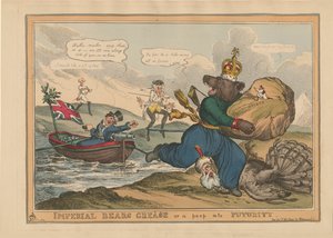 Imperial Bears Grease Greece oder ein Blick in die Zukunft. Karikatur über den Russisch-Türkischen Krieg von William Heath