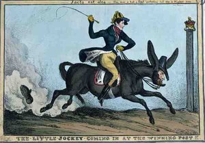 "Der kleine Jockey kommt am Ziel an!!!", ca. 1831