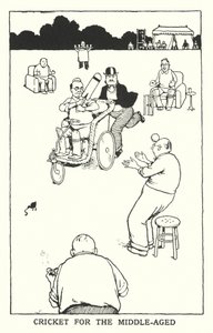 Cricket für die Mittelalterlichen (Lithografie) von William Heath Robinson