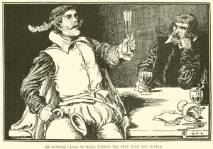 Er verleitete Cassio, etwas zu viel zu trinken von William Heath Robinson