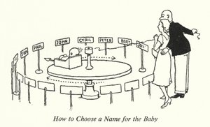 Wie man einen Namen für das Baby auswählt von William Heath Robinson