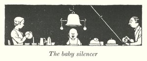 Der Babyschallschutz (Litho) von William Heath Robinson