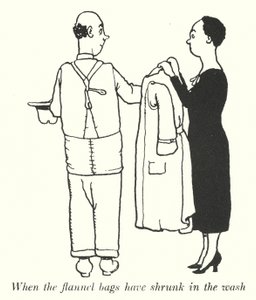 Wenn die Flanelltaschen in der Wäsche eingelaufen sind von William Heath Robinson