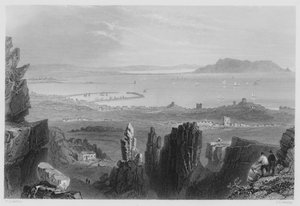 Dublin Bay, von den Kingstown-Steinbrüchen von William Henry (after) Bartlett