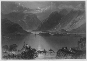 Kopf der Killeries, Connemara (Stich) von William Henry (after) Bartlett