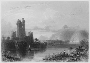 Ross Castle, Killarney von William Henry (after) Bartlett