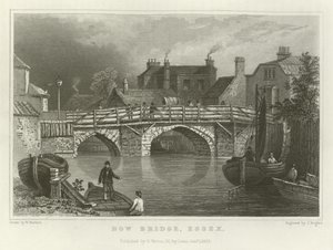 Bow Bridge, Essex von William Henry Bartlett
