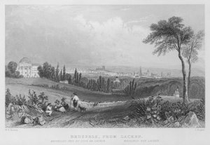 Brüssel, von Lacken aus gesehen (Stich) von William Henry Bartlett