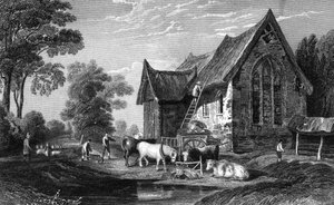 Coggeshall Abbey, Essex, veröffentlicht von George Virtue, 1833