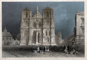 Dom von Regensburg (Stich, ca. 1830) von William Henry Bartlett