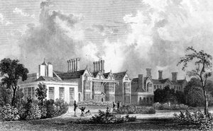 Easton Lodge, in der Nähe von Dunmow, Essex, graviert von Henry Adland, 1832 von William Henry Bartlett