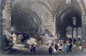 Große Allee im Tchartchi, ca. 1850 (farbige Aquatinta) von William Henry Bartlett
