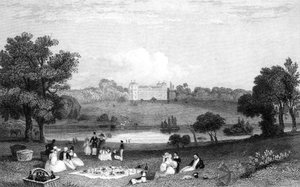 Hallingbury Place, Essex, graviert von Henry Wallis, 1832