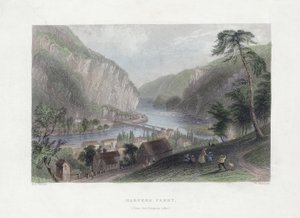 Harpers Ferry (von der Potomac-Seite), veröffentlicht 1839