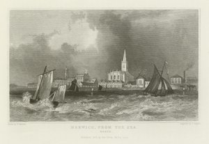 Harwich vom Meer aus, Essex von William Henry Bartlett