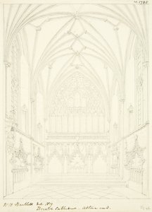 Lady Chapel der Kathedrale von Bristol, Blick nach Osten von William Henry Bartlett