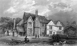 Little Warley Hall, Essex, graviert von Henry Adlard, 1833 (Gravur)