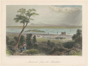 Montreal, vom Berg aus gesehen von William Henry Bartlett