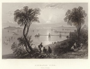 Newhaven Pier, (Firth of Forth) von William Henry Bartlett