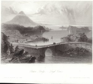 Pontoon-Brücke auf Lough Conn