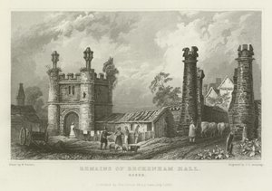 Überreste von Beckenham Hall, Essex von William Henry Bartlett