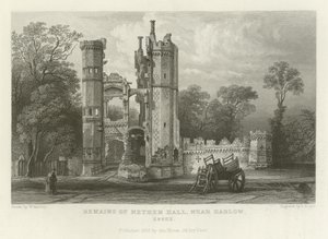 Überreste von Nether Hall, in der Nähe von Harlow, Essex von William Henry Bartlett