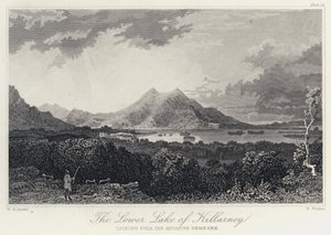 Der Untere See von Killarney, Blick über das Mucruss-Anwesen (Gravur) von William Henry Bartlett