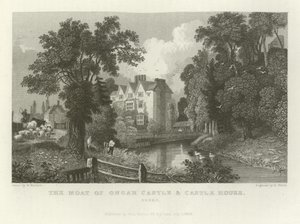 Der Graben von Ongar Castle und Castle House, Essex