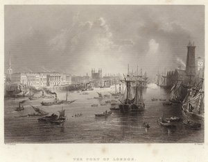 Der Hafen von London von William Henry Bartlett