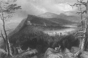 Die zwei Seen und das Berghaus in den Catskills, 1838