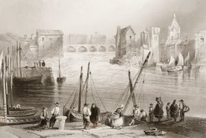 Ansicht von Galway vom Claddagh, County Galway, Irland, aus 