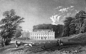 Weald Hall, Essex, graviert von John Rogers, 1833 von William Henry Bartlett