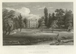 Writtle Lodge, Essex, der Sitz von Vicesimus Knox, Esquire von William Henry Bartlett