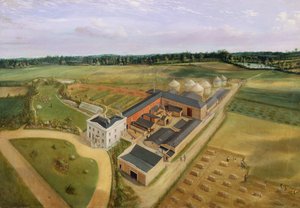 Tiptree Hall und Farm, Essex, ca. 1850-60 von William Henry Browne