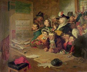 Warten auf Nachrichten von der Verhaftung Robespierres (1758-94) im Jahr 1794, 1866