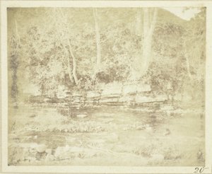 Ein Bergbach, der am Fuße von Doune Castle fließt von William Henry Fox Talbot