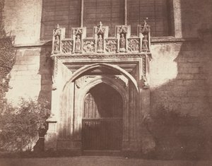 Eine alte Tür, Magdalen College, Oxford, 1843 von William Henry Fox Talbot