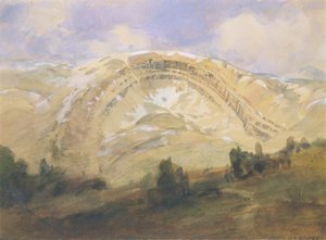 Gefaltete Schichten, ein Großes Geologisches Gewölbe, Colorado von William Henry Holmes