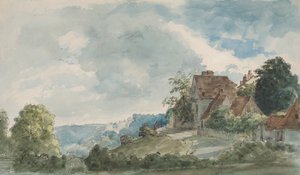 Häuser in einer weiten Landschaft, späte 1820er