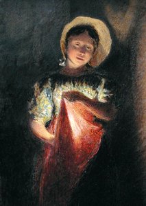 Mädchen im Kerzenlicht