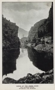 Canyons von Colorado: Canon des Grand River, nahe Glenwood Springs, zeigt den Spiegel von William Henry Jackson