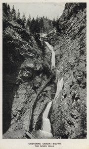Canyons von Colorado: Cheyenne Canon, Süd, Die Sieben Wasserfälle von William Henry Jackson