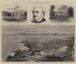 Einweihung des Holyhead-Wellenbrechers und Hafens durch HRH den Prinzen von Wales