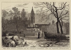 Die neuen öffentlichen Gärten von St. Pancras, ehemals der alte Kirchhof von St. Pancras von William Henry James Boot